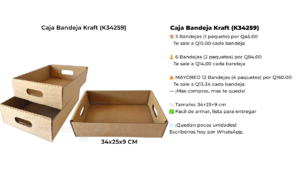 Caja_Bandeja Kraft (K34259)